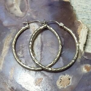 Elegant 925 Silver Hoop Earrings